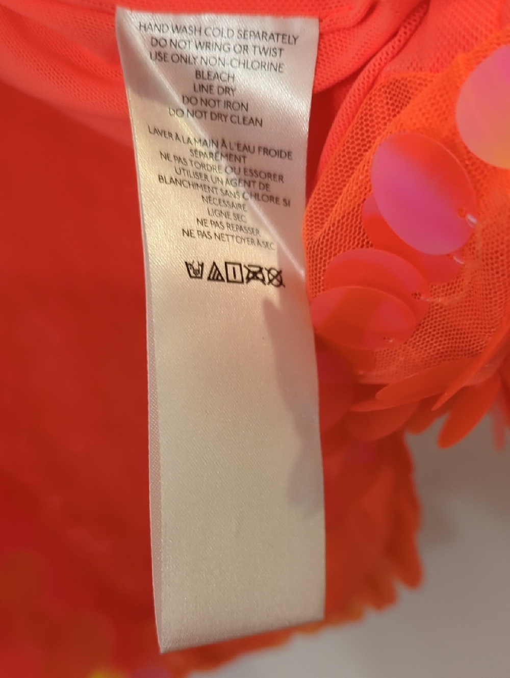Anthropologie Sequin Midi Pencil Skirt 0P Orange - Picture 5 of 5